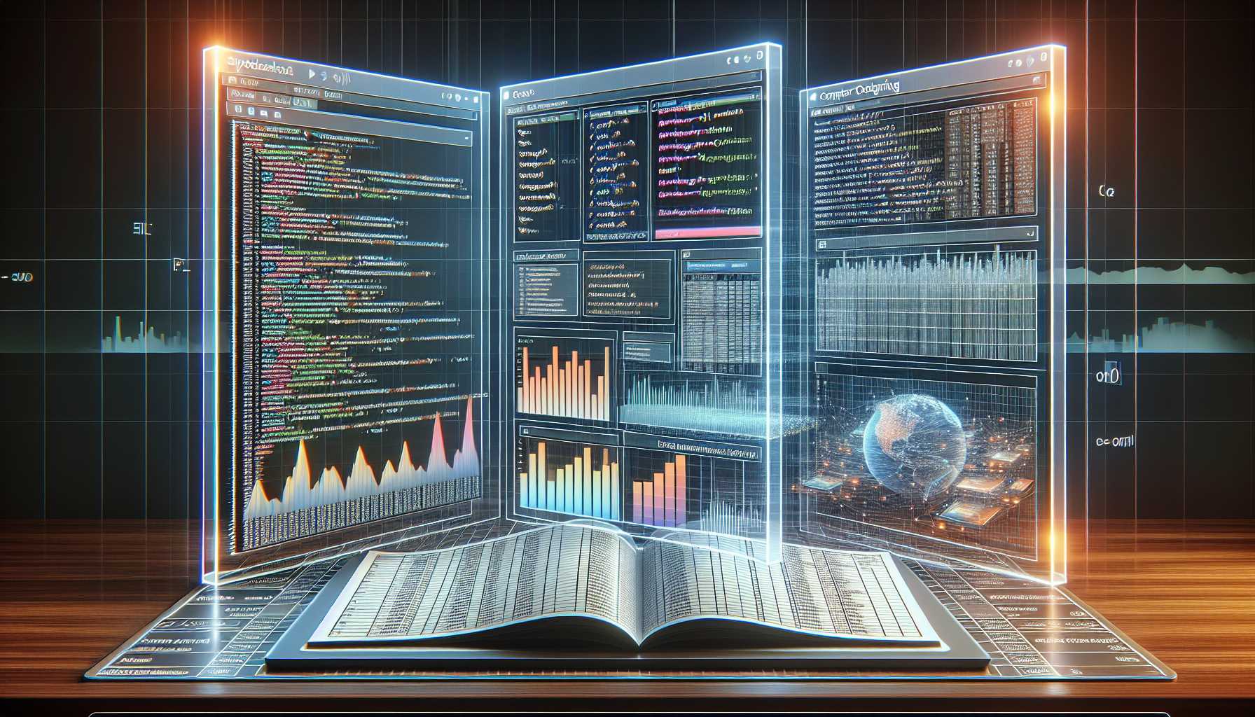 hybrid spreadsheet interface with code and data visualization