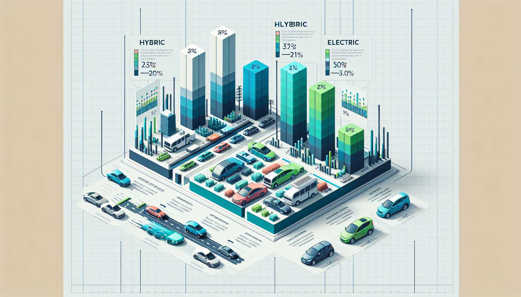 Market share of hybrid and electric vehicles in urban areas of the UAE