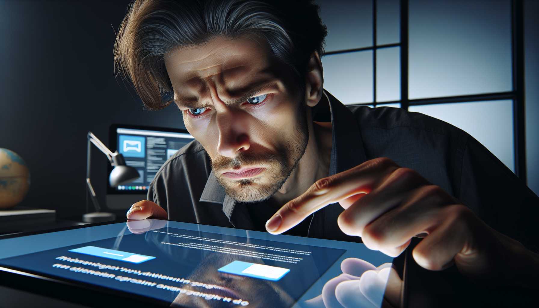 Frustrated user trying to make a touchscreen work after a software update