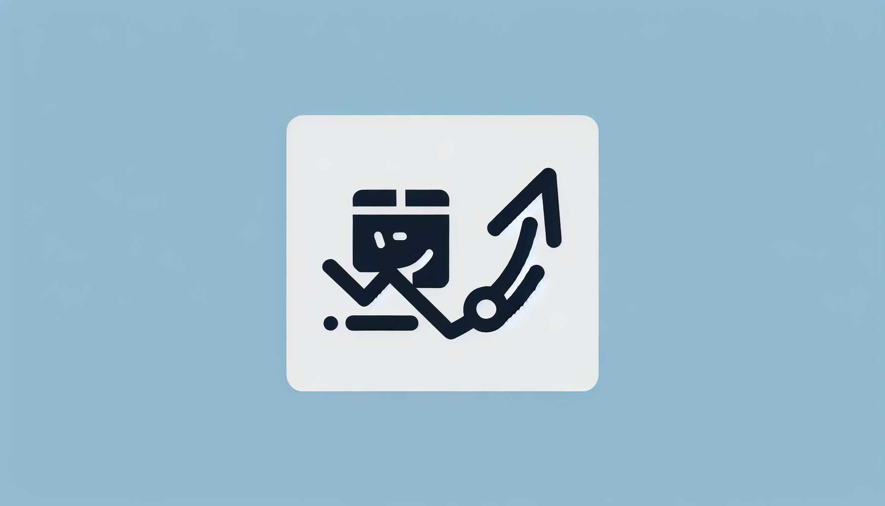 Amazon arrow logo with superimposed stock market graph