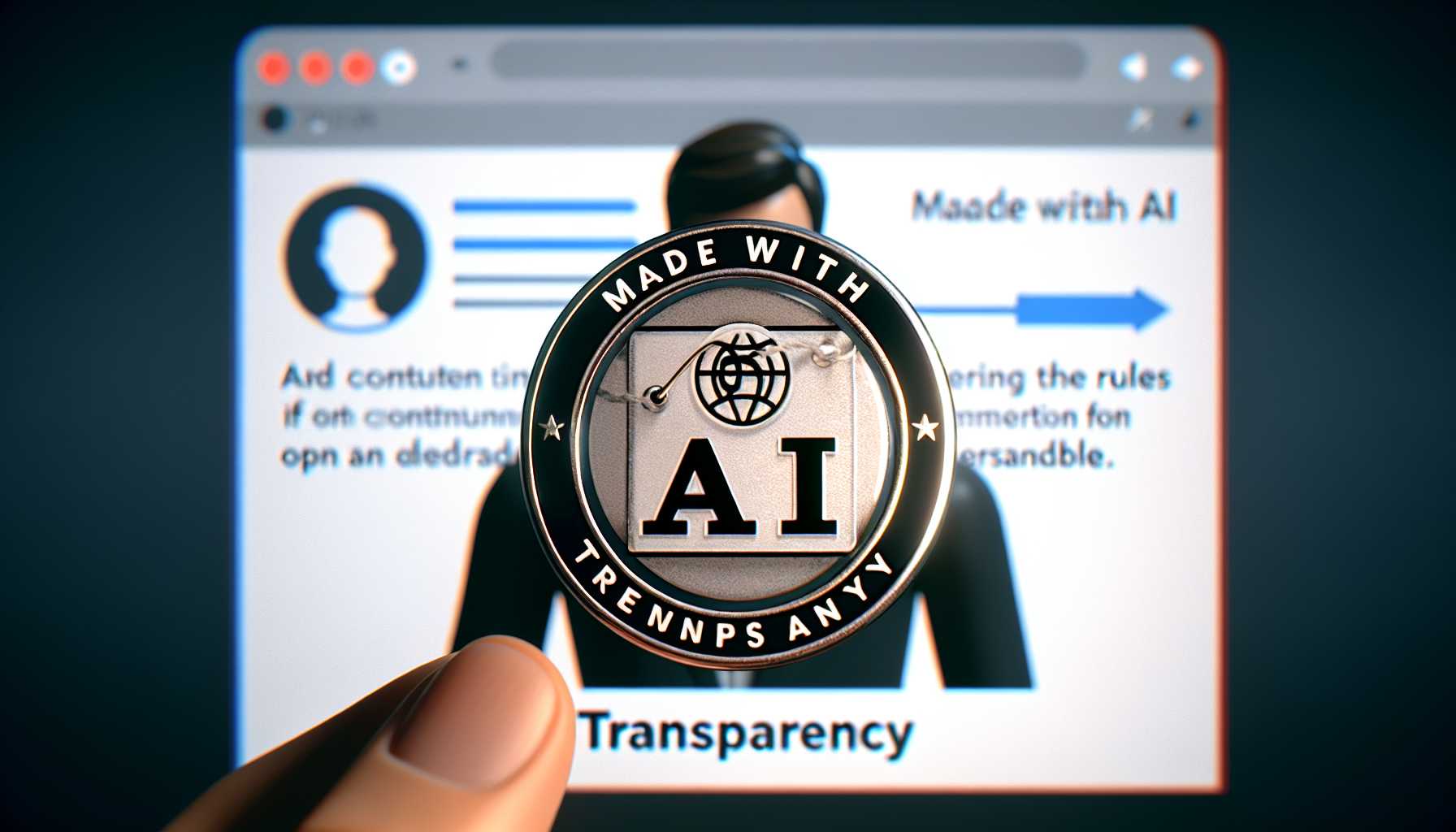 Meta's badge labeled 'Made with AI' on a deepfake video representing transparency in content moderation