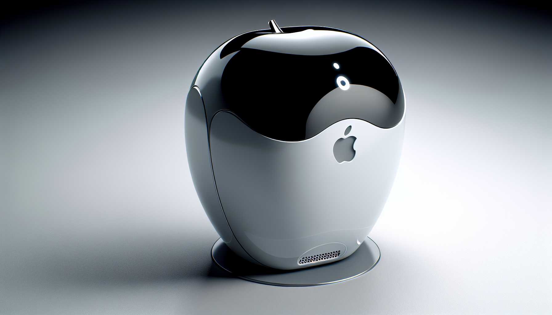 Apple's logo transformed into a sleek household robot