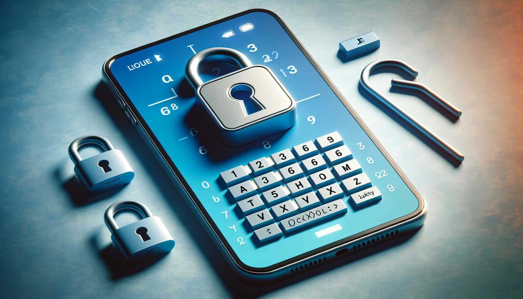 Passkey on smartphone screen with secure lock icon