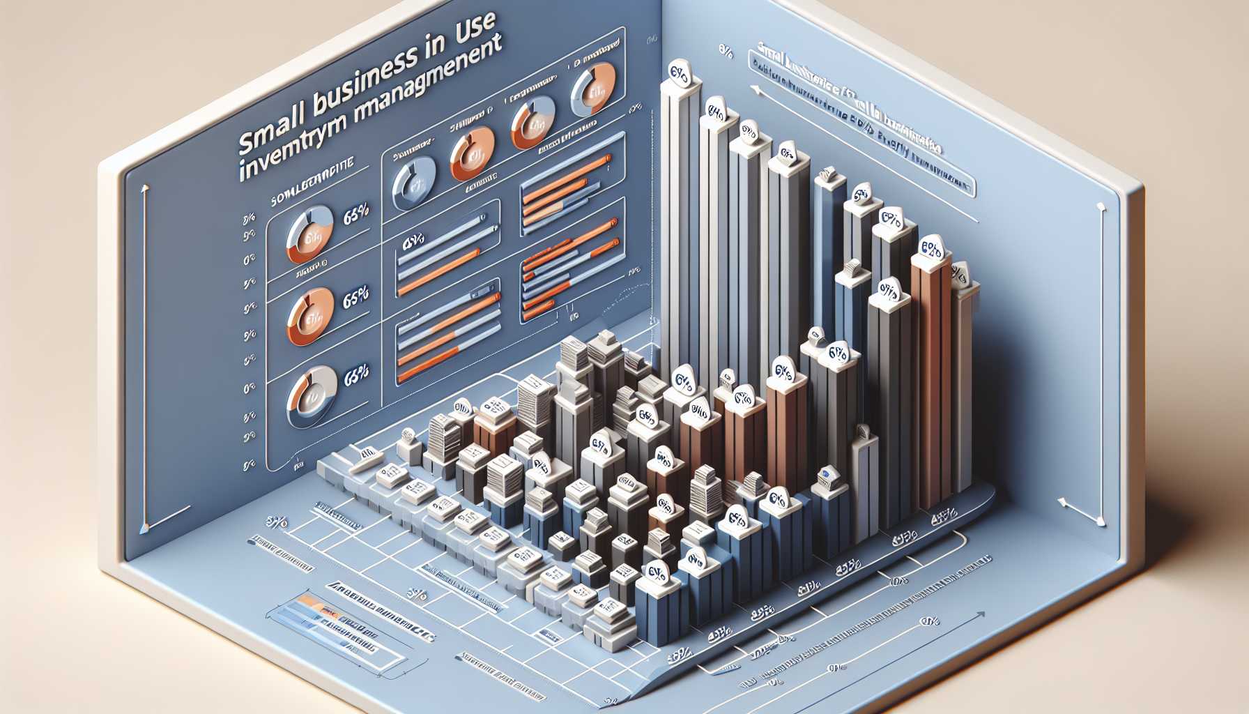 Graph showing that 65% of small businesses in the USA use software for inventory management