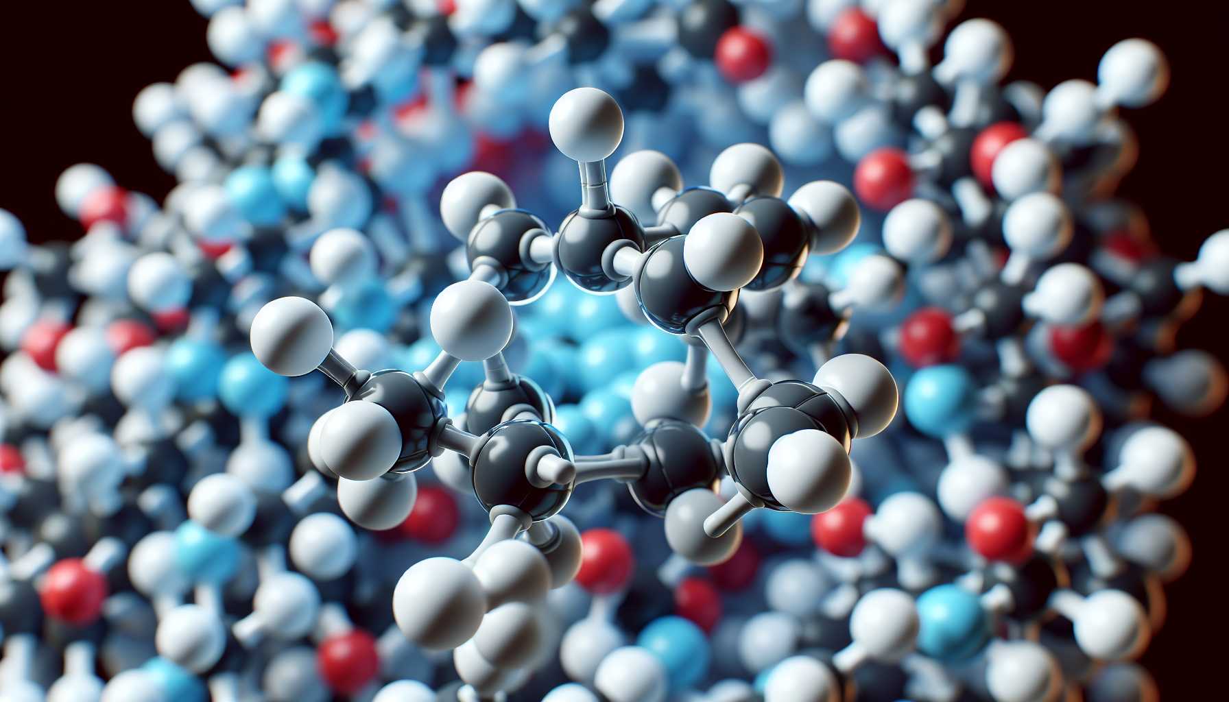 Glycine chemical compound molecular model
