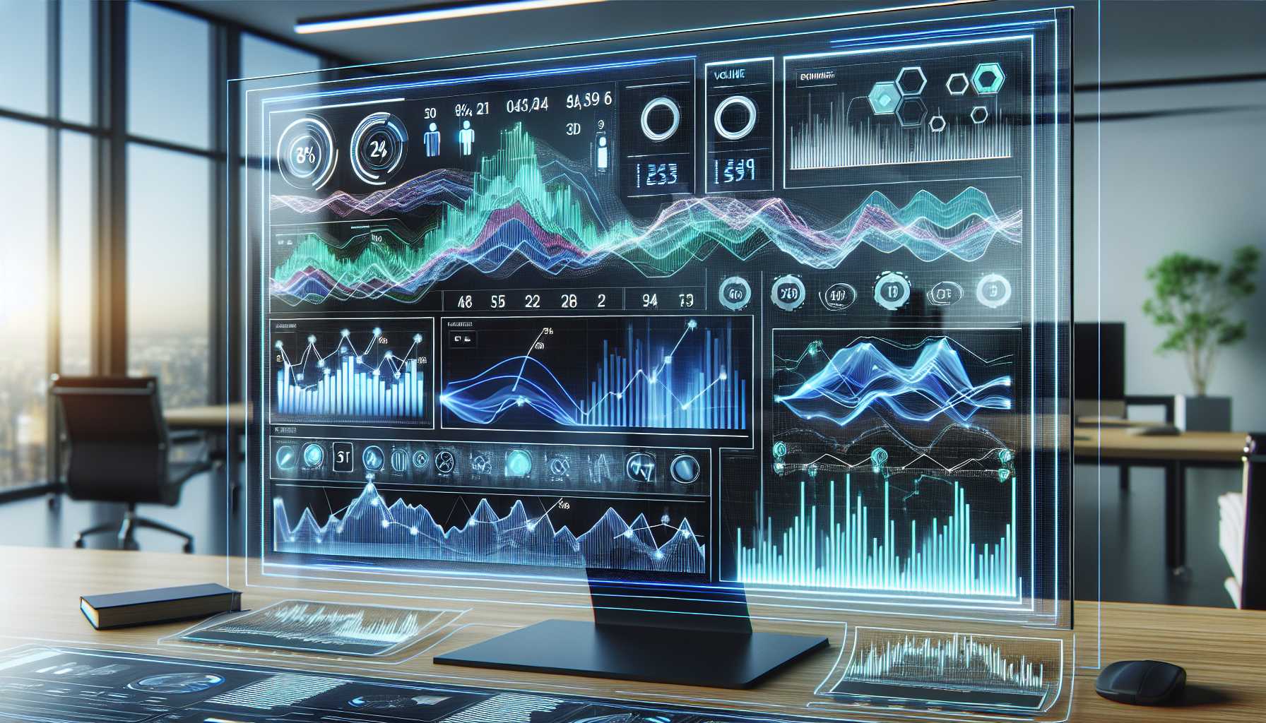 Stock market AI trend graph