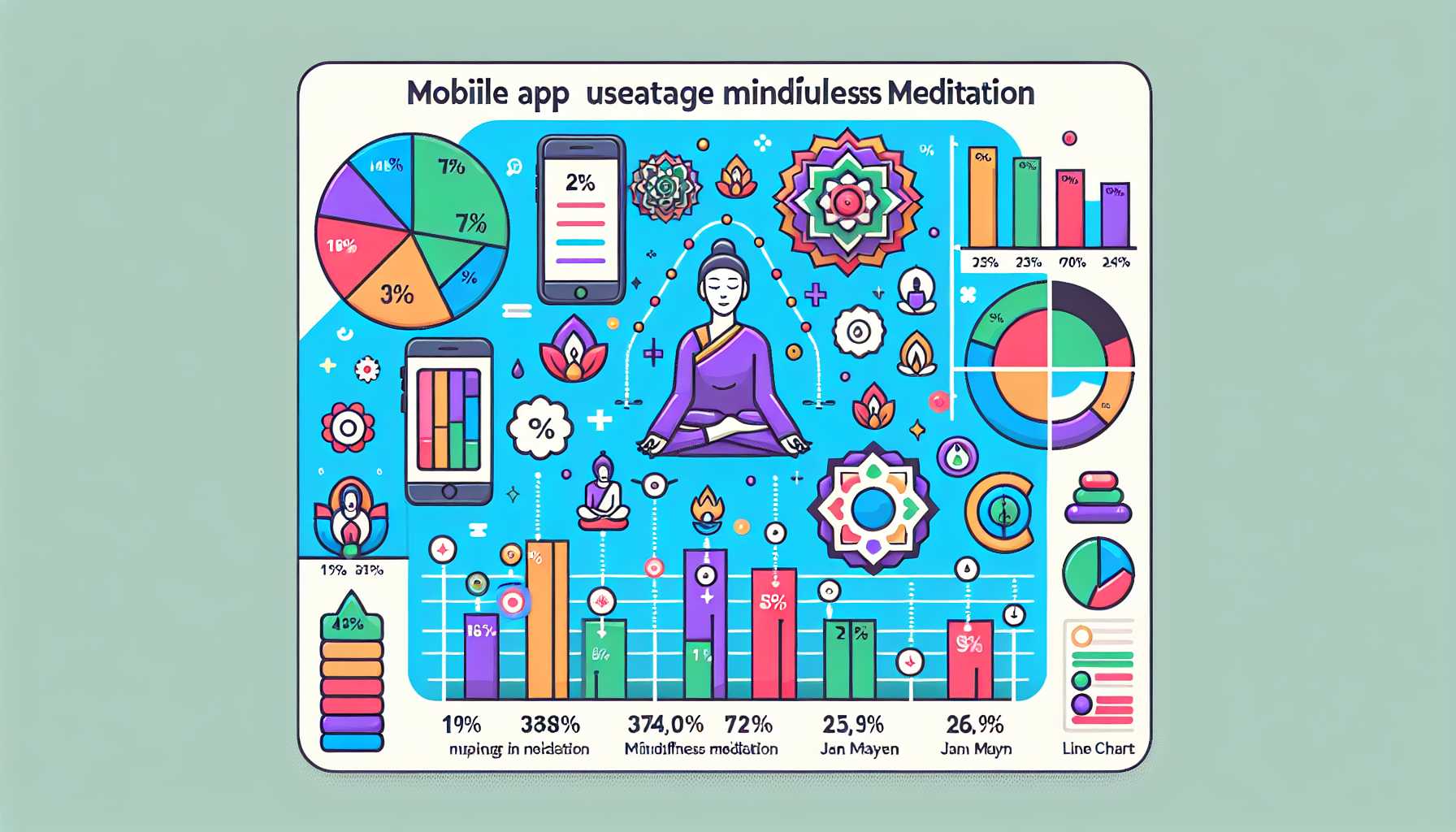 Graph showing the percentage of people in Jan Mayen who use mobile apps for meditation and mindfulness