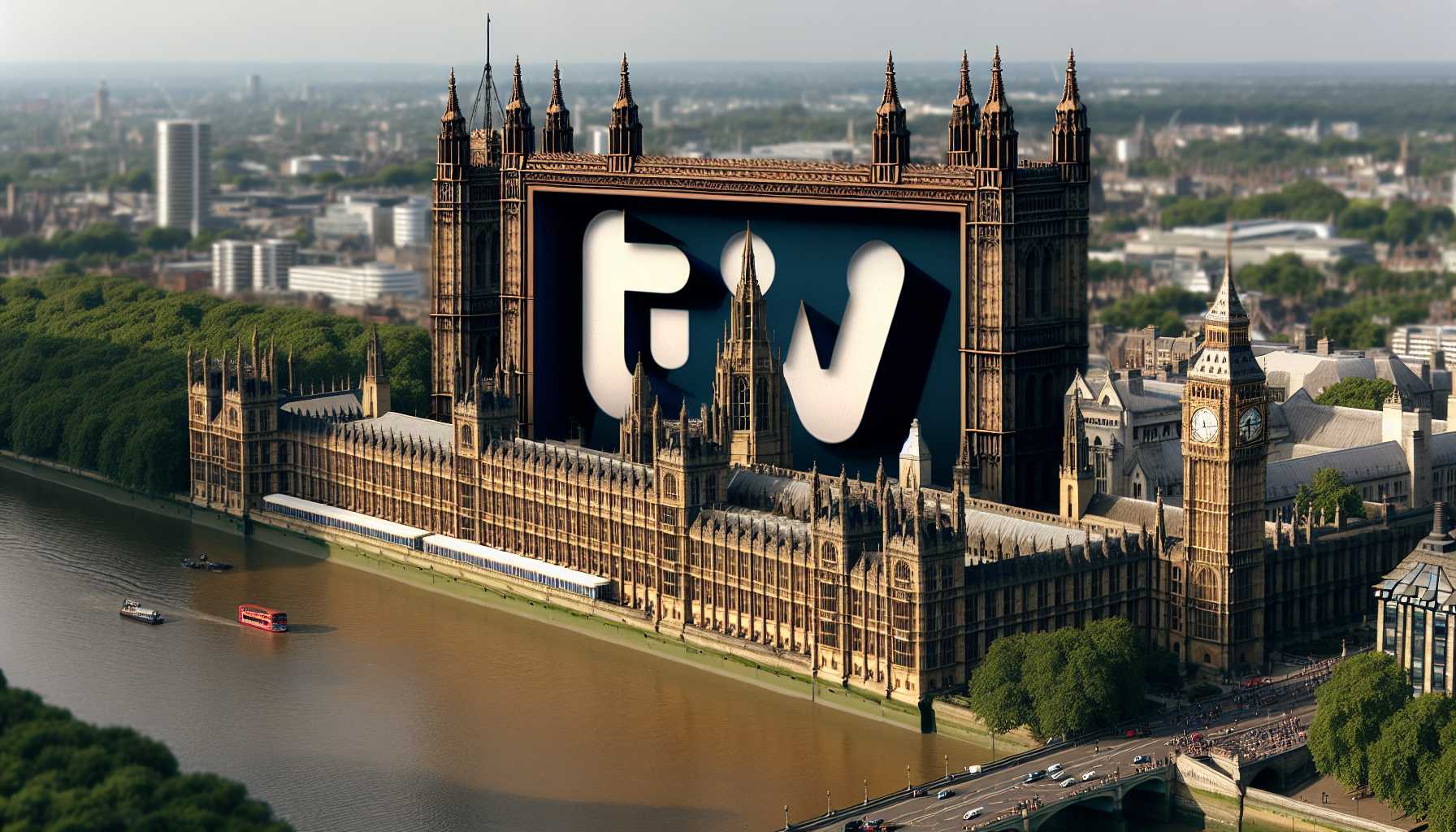 UK parliament with ITVX logo overlay