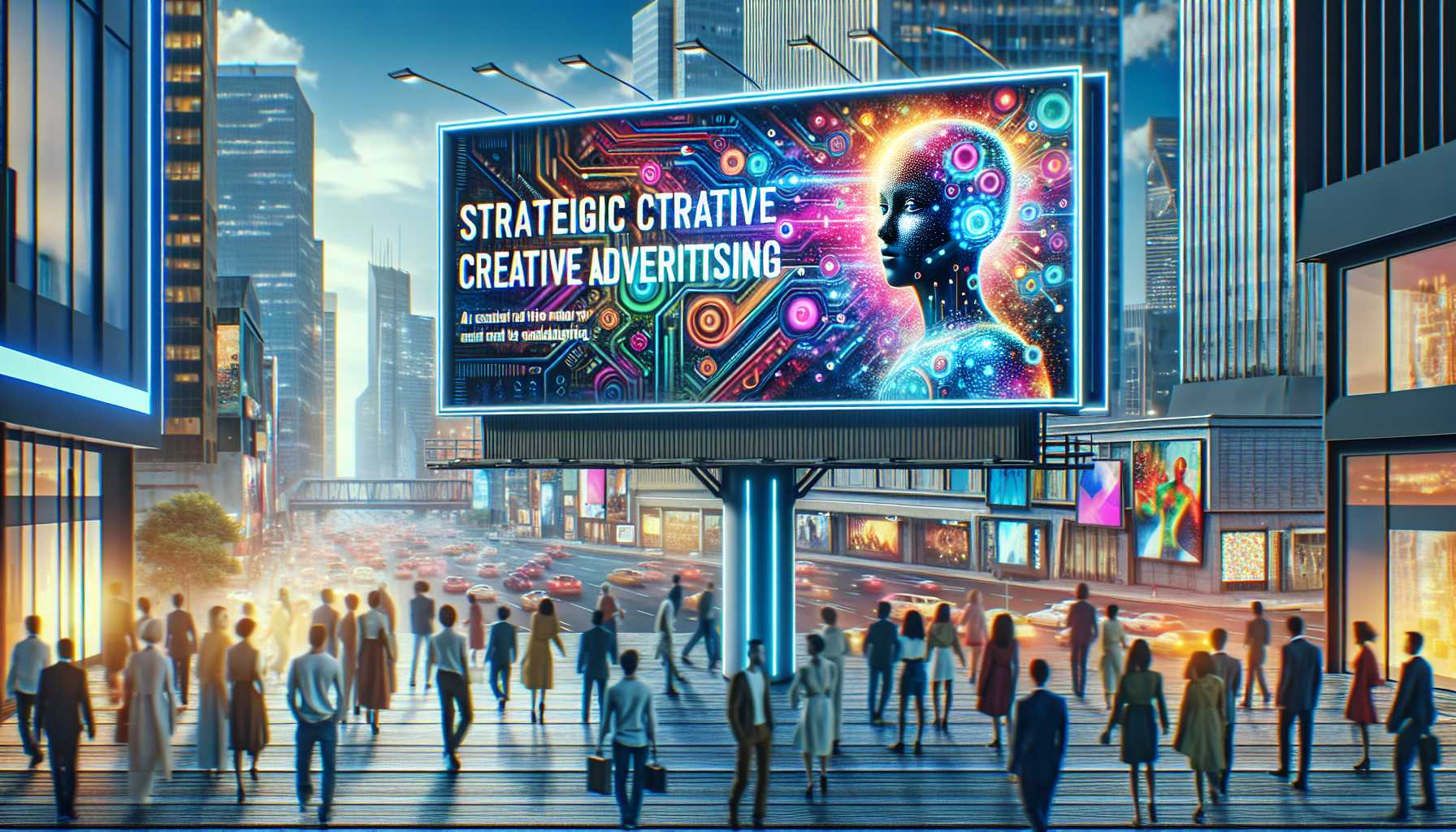 Strategic creative advertising with AI influence