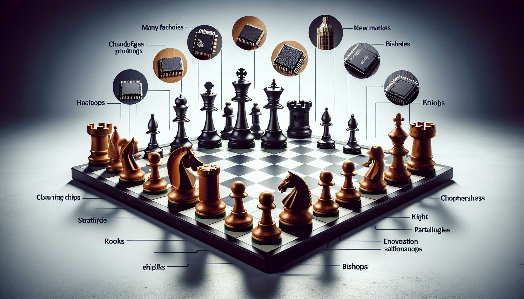 a strategic game of chess representing TSMC's chipmaking strategies