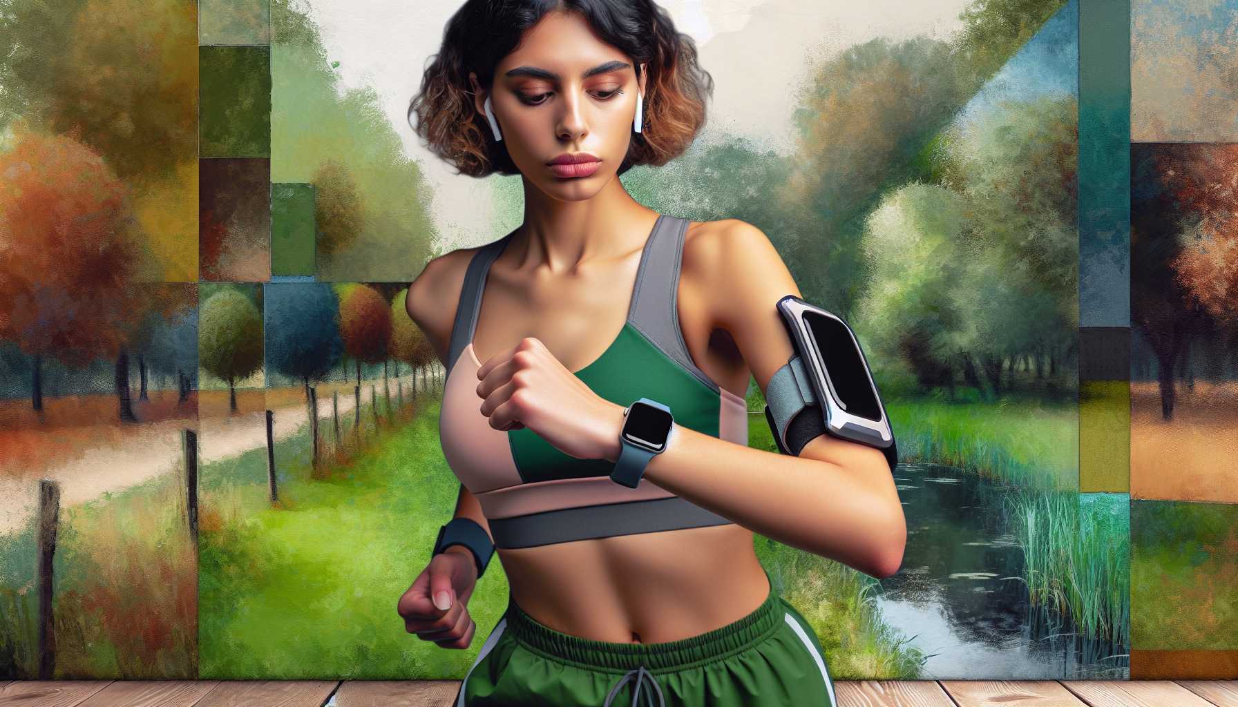 Person wearing a smartwatch while running