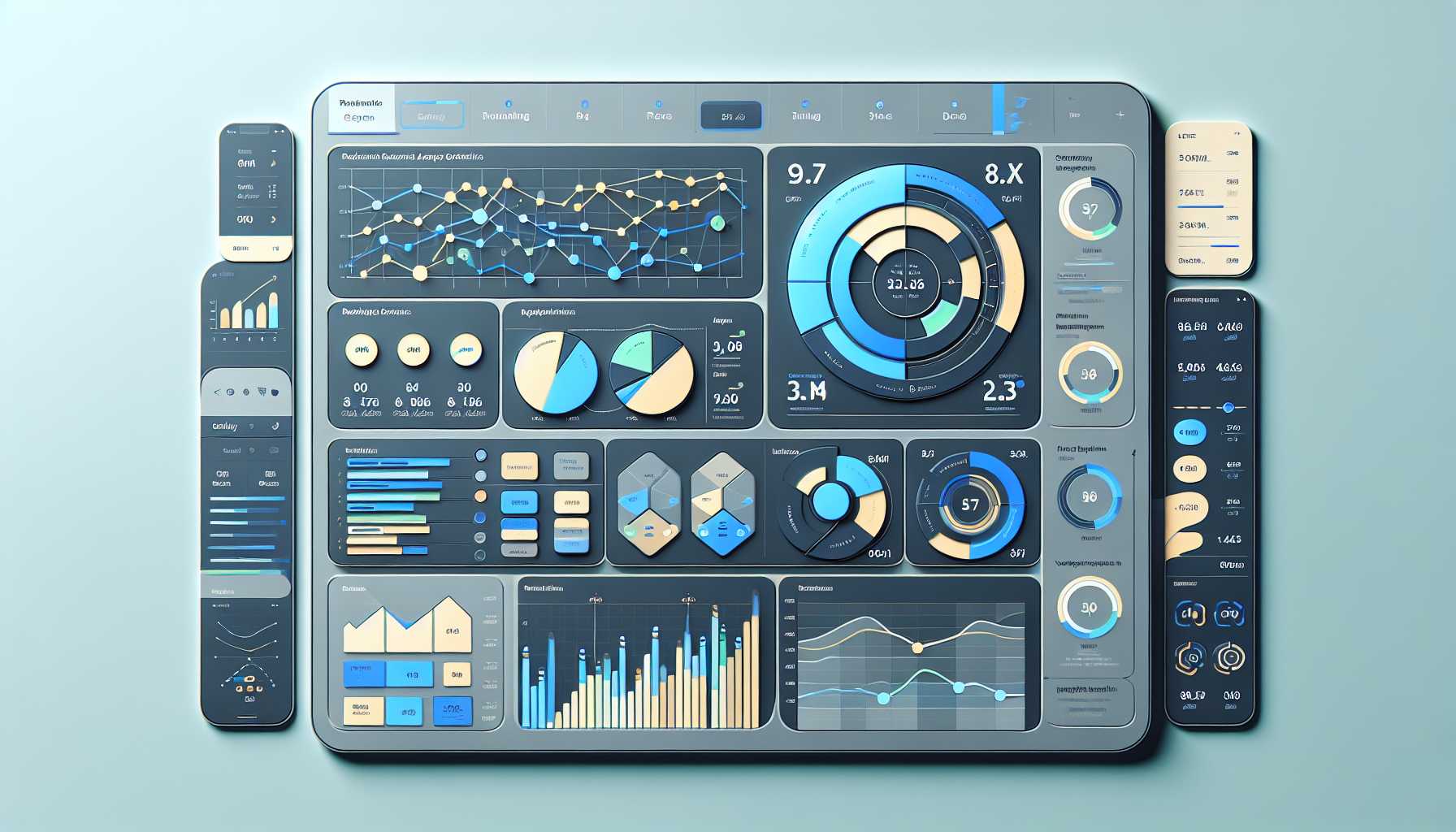 A dashboard interface displaying app revenue analytics from various sources