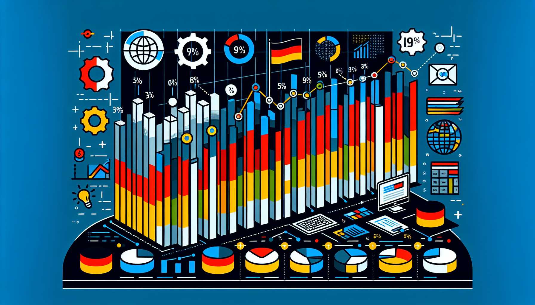 A graph showing the percentage of German businesses using big data analytics for market research.