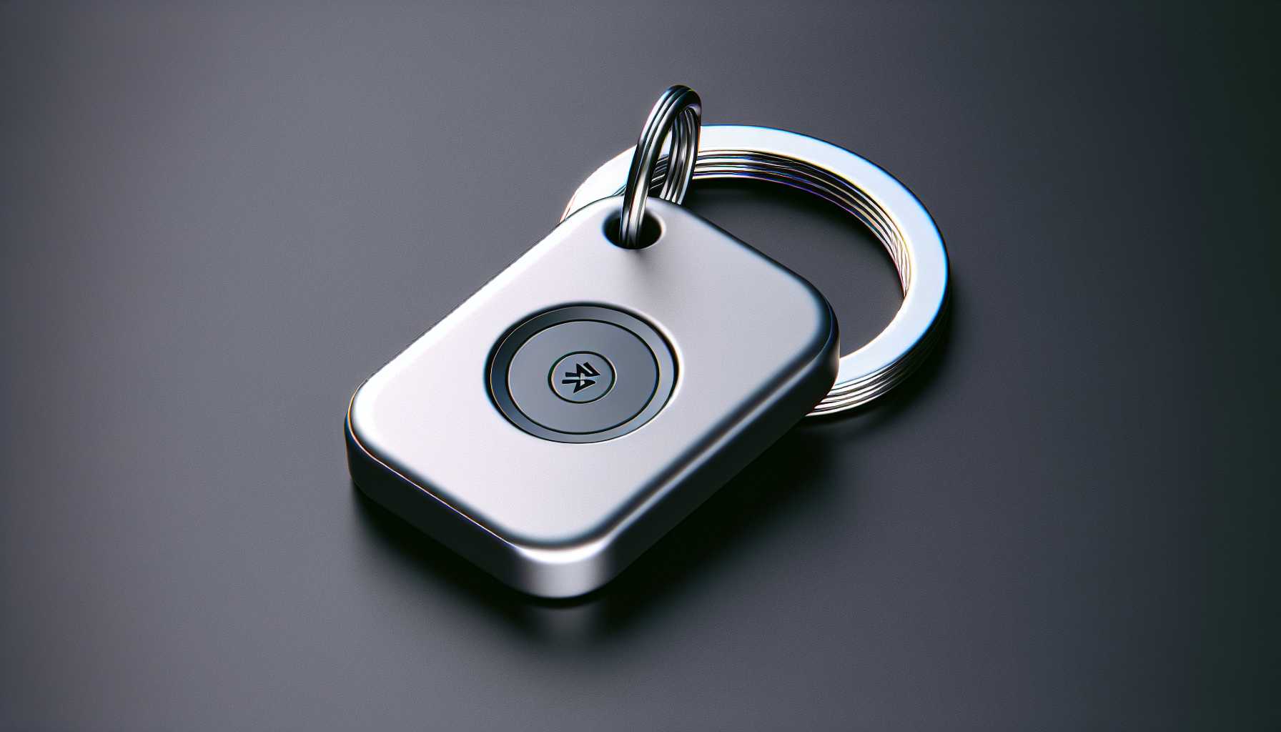 a compact Bluetooth tracker on a keychain