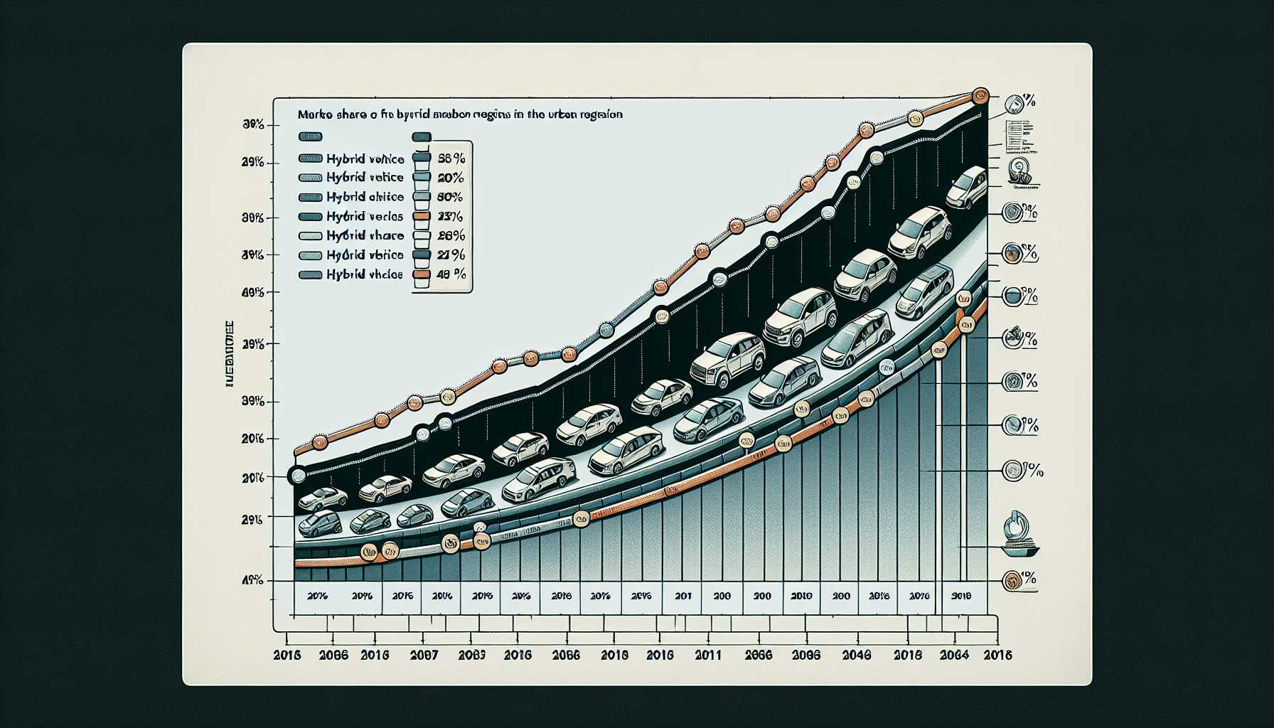 Market Share of Hybrid Cars in Urban Sweden