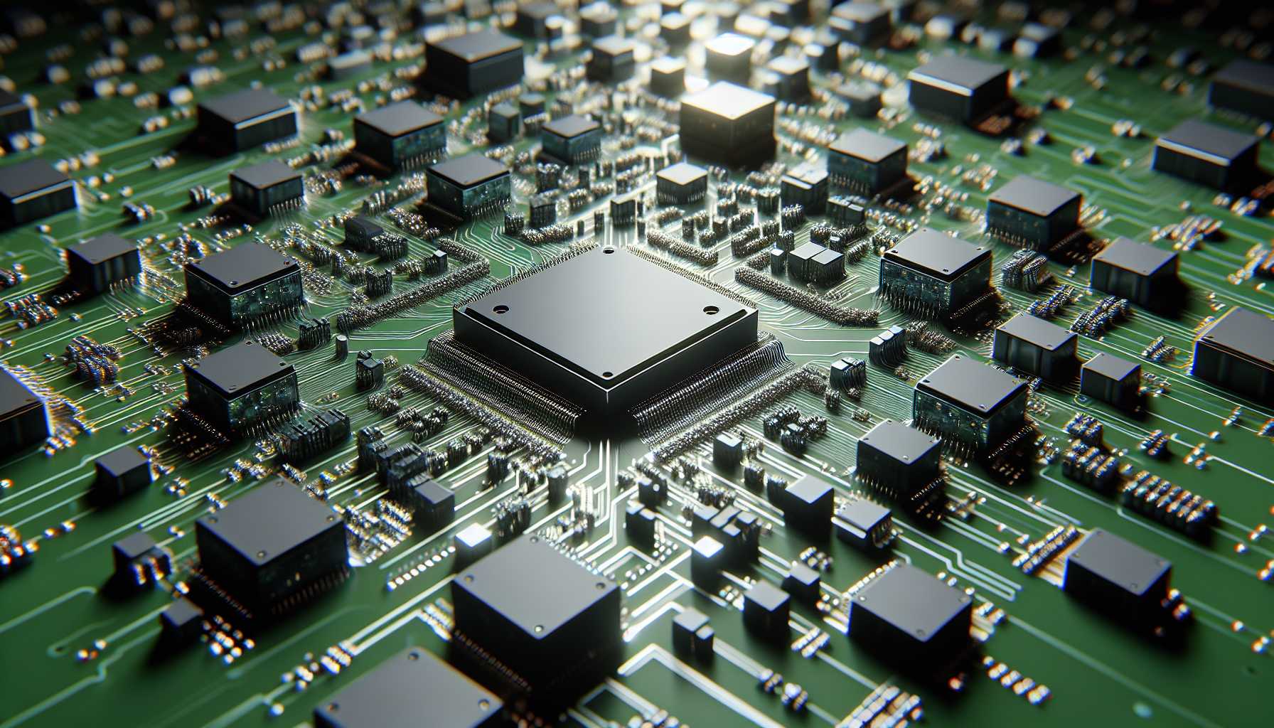 AI chips on a circuit board