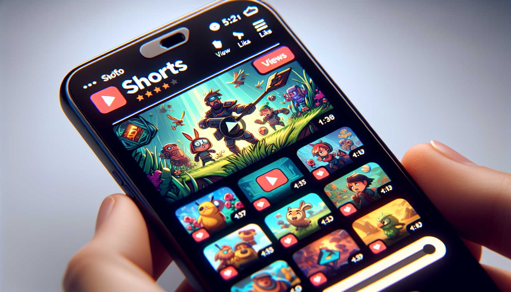 Short form video feed on gaming platform's mobile application