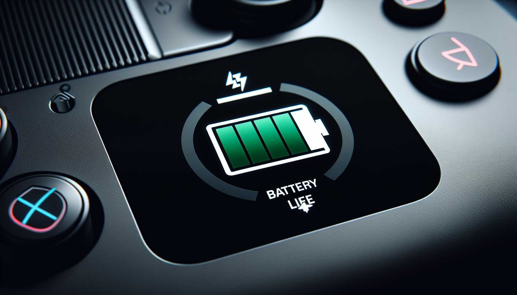 Battery life icon displaying full charge on a gaming console screen