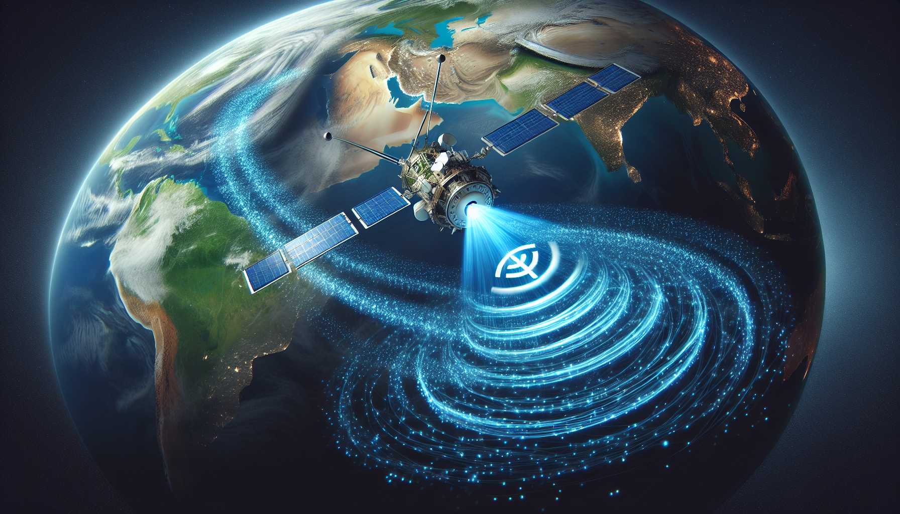 Satellite sending Bluetooth signals to Earth