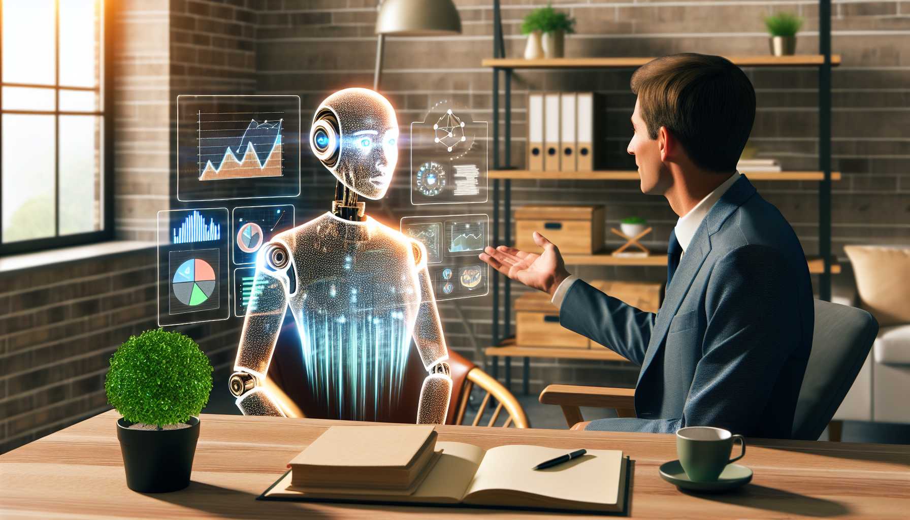 AI digital assistant providing business advice