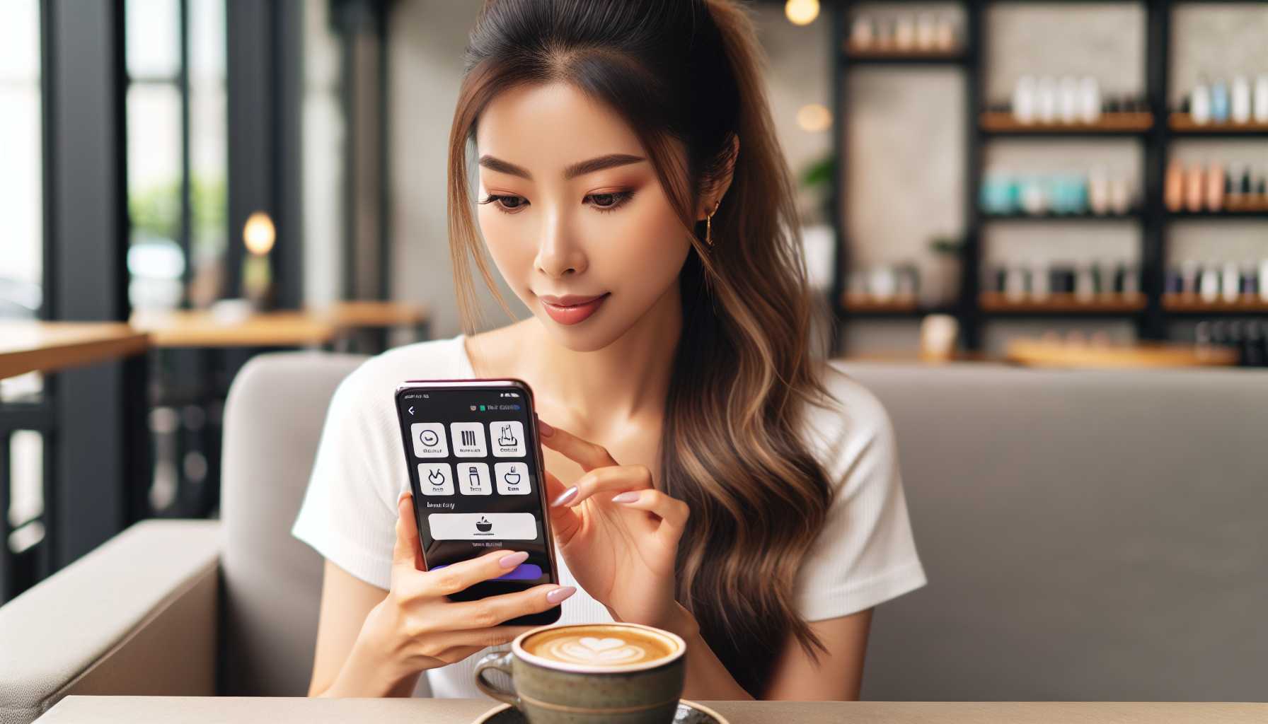 a person using a smartphone to book a beauty appointment