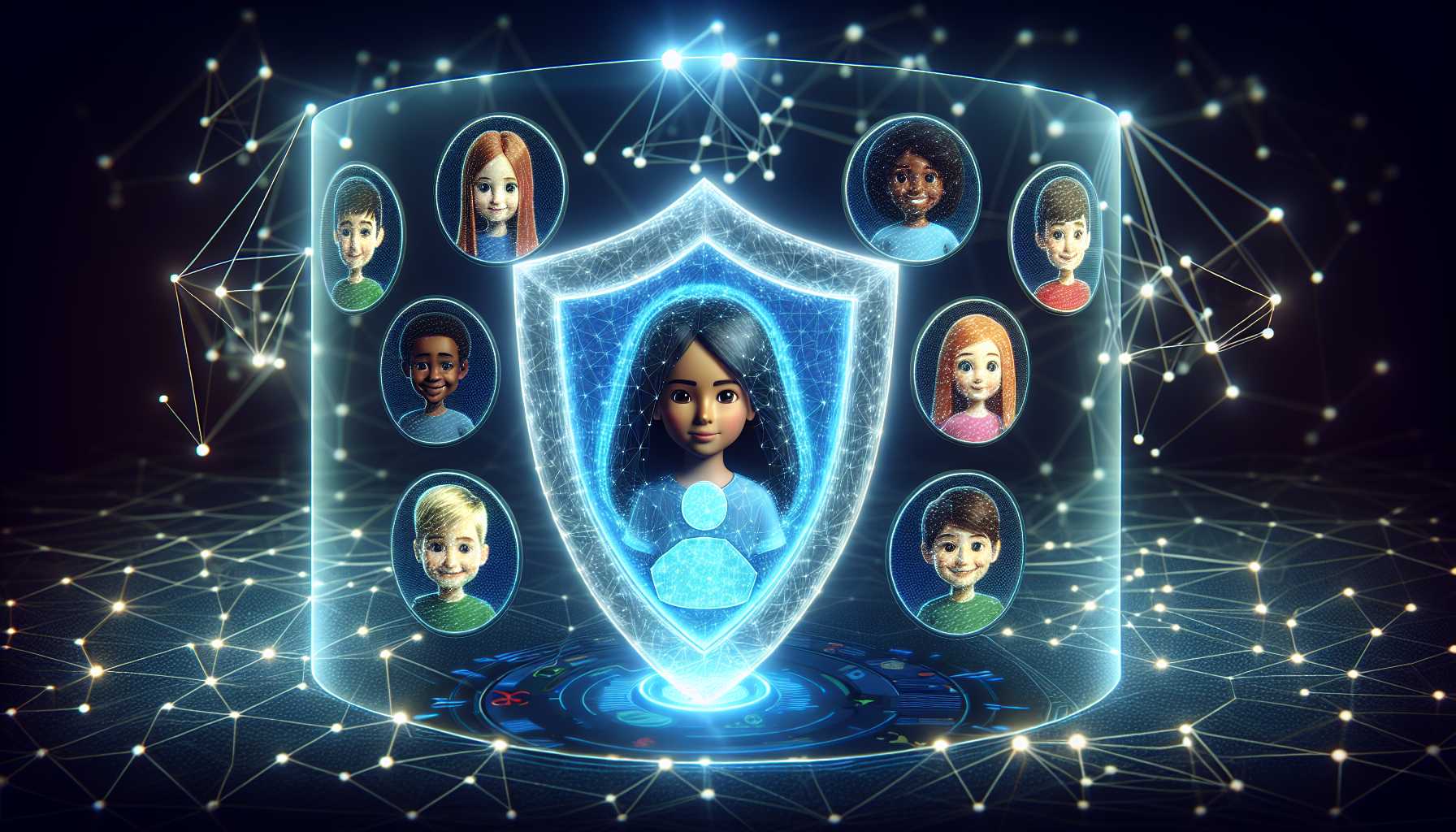 A digital shield protecting children avatars in an online environment