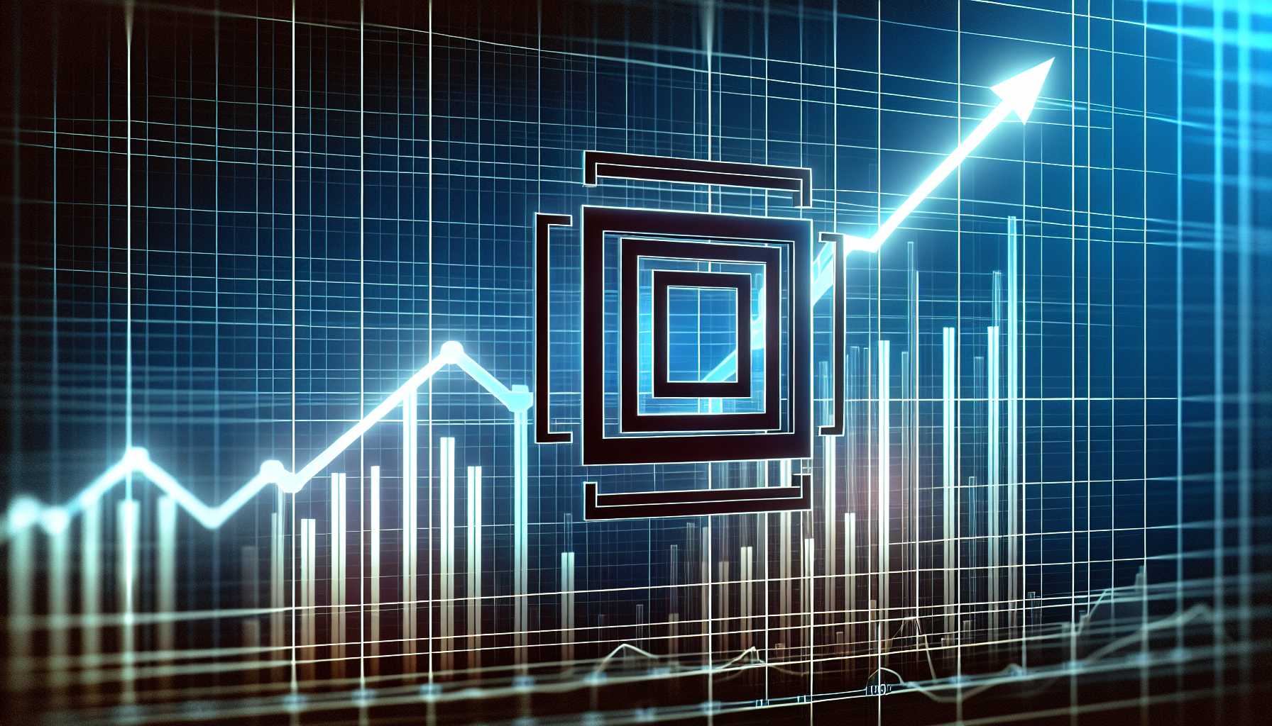 Stock market graphs with Microsoft logo reflecting stable growth