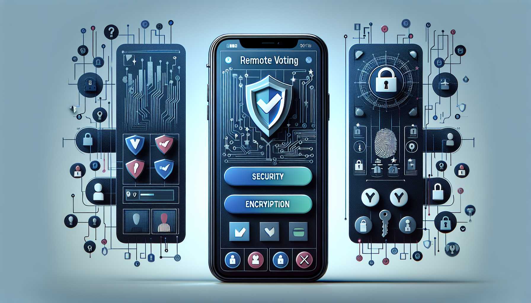 a secure and encrypted mobile voting application interface