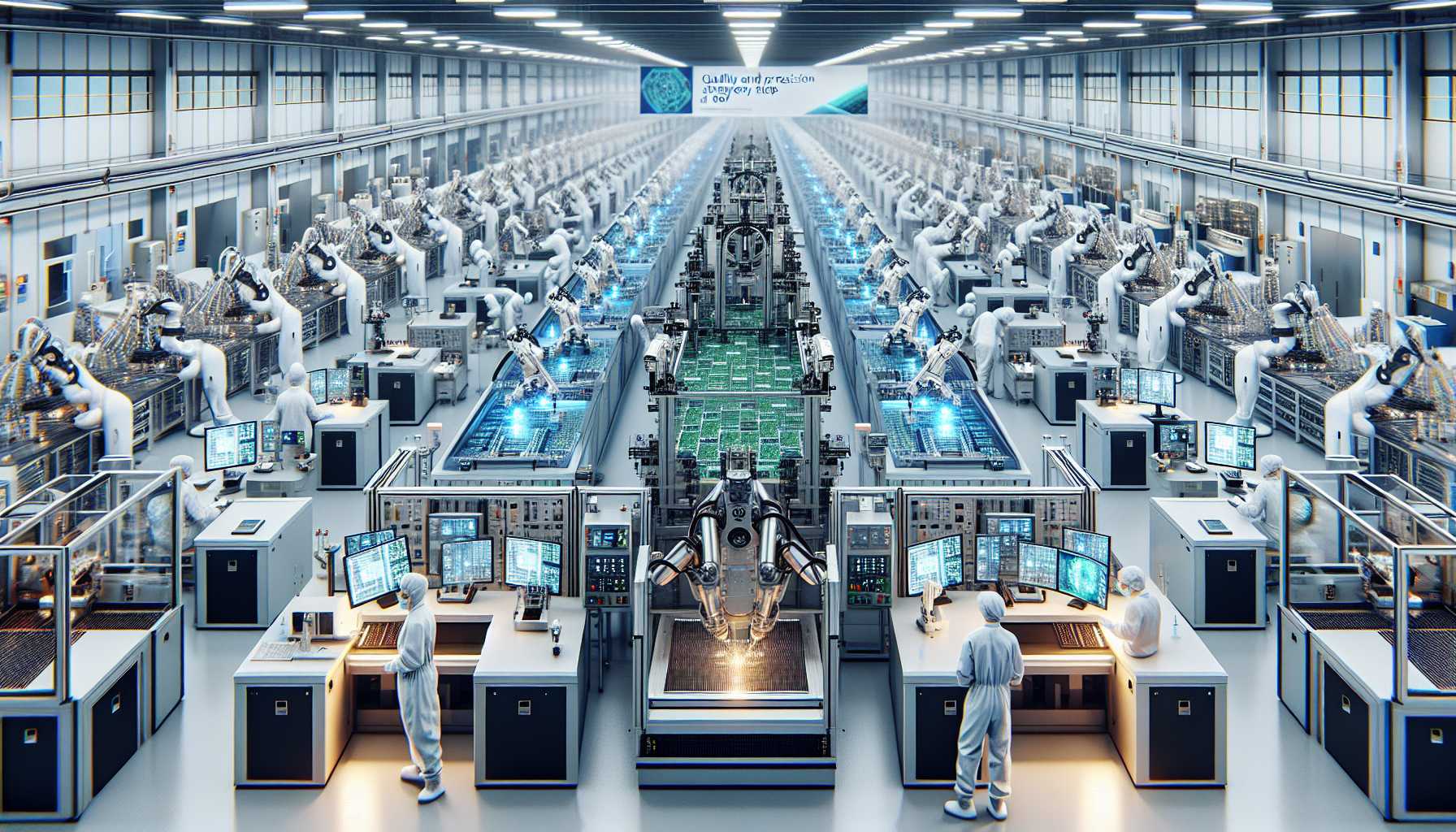 a high-tech semiconductor manufacturing facility