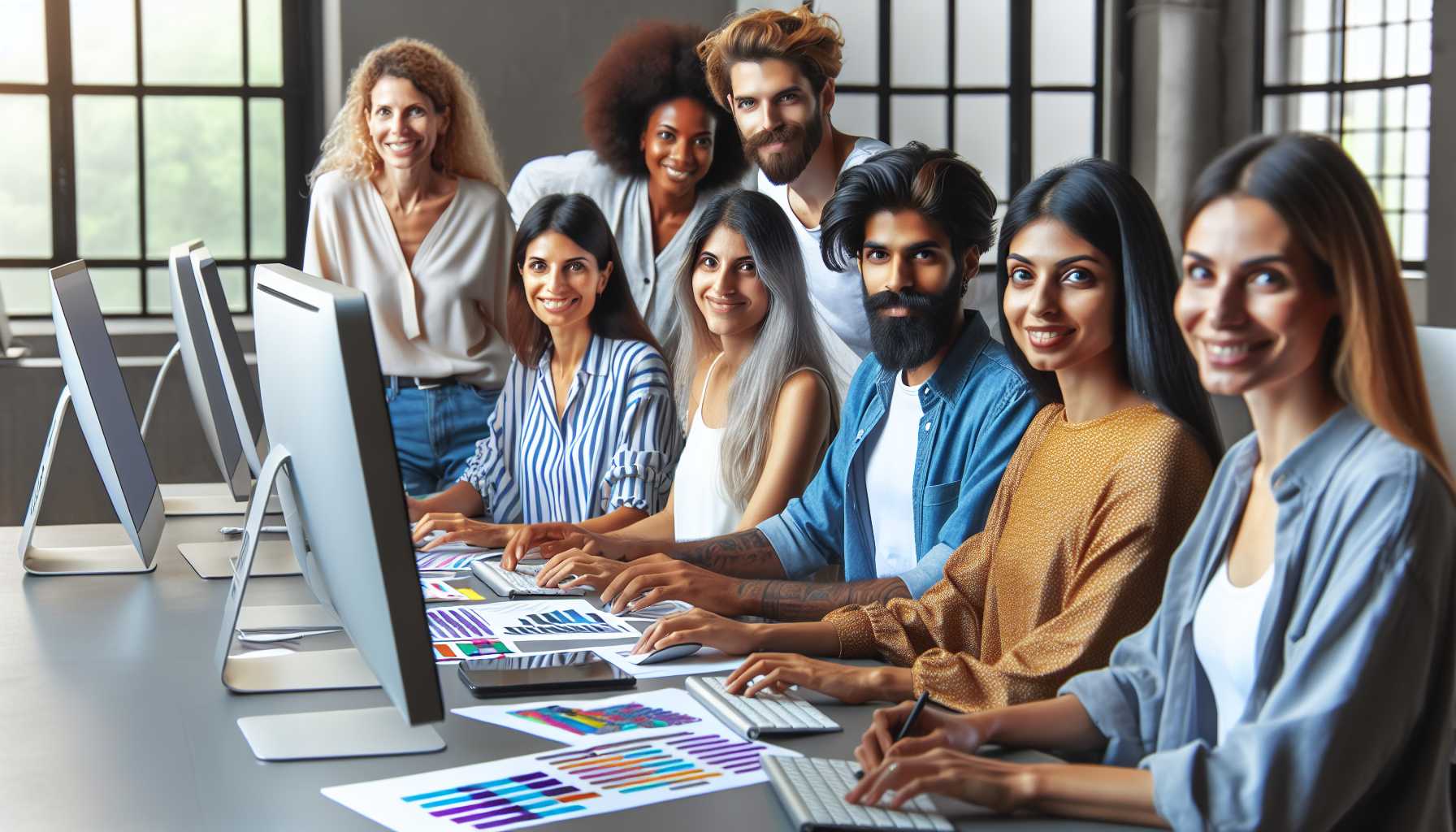 Brazilian graphic designers working on computers