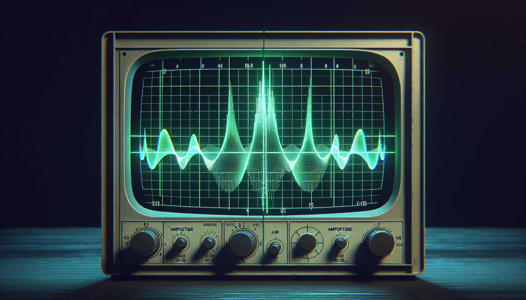 A waveform visualizing sound waves