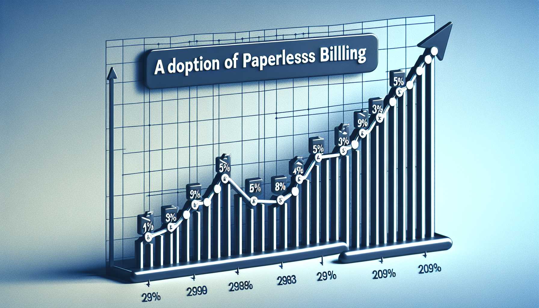 Graph showing the increase in paperless billing adoption in the Netherlands