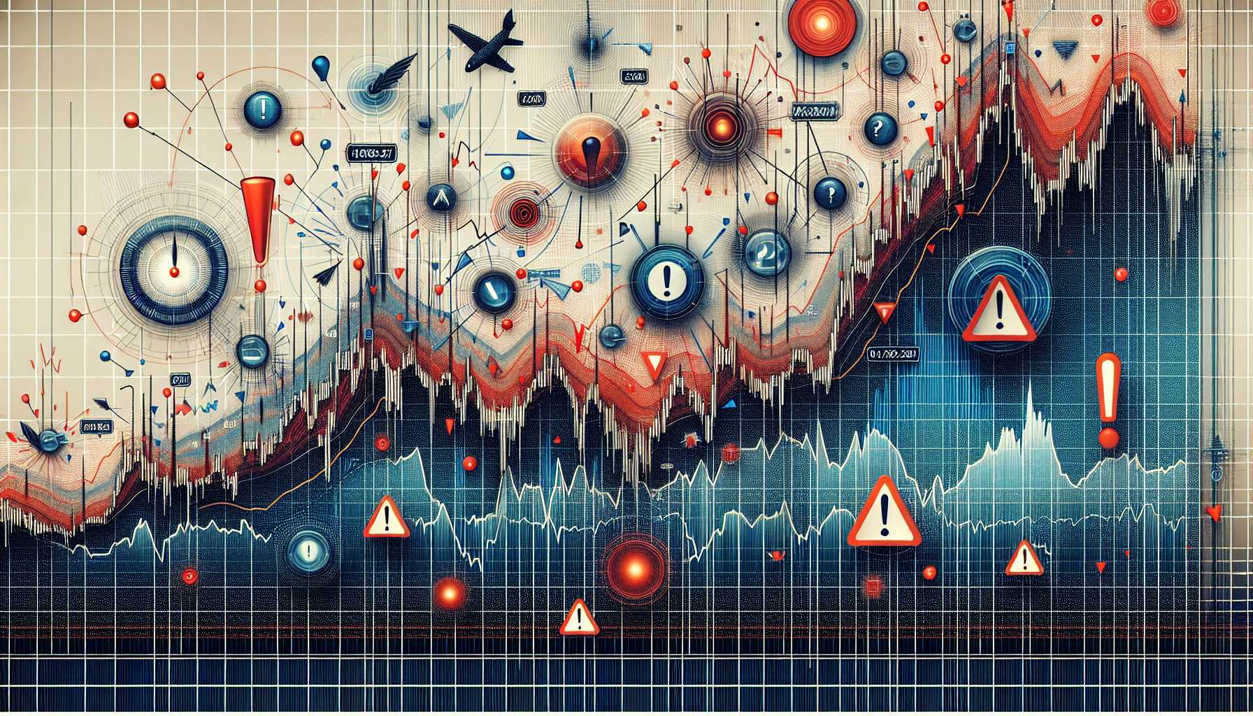 stock market crash historical chart with warning signs