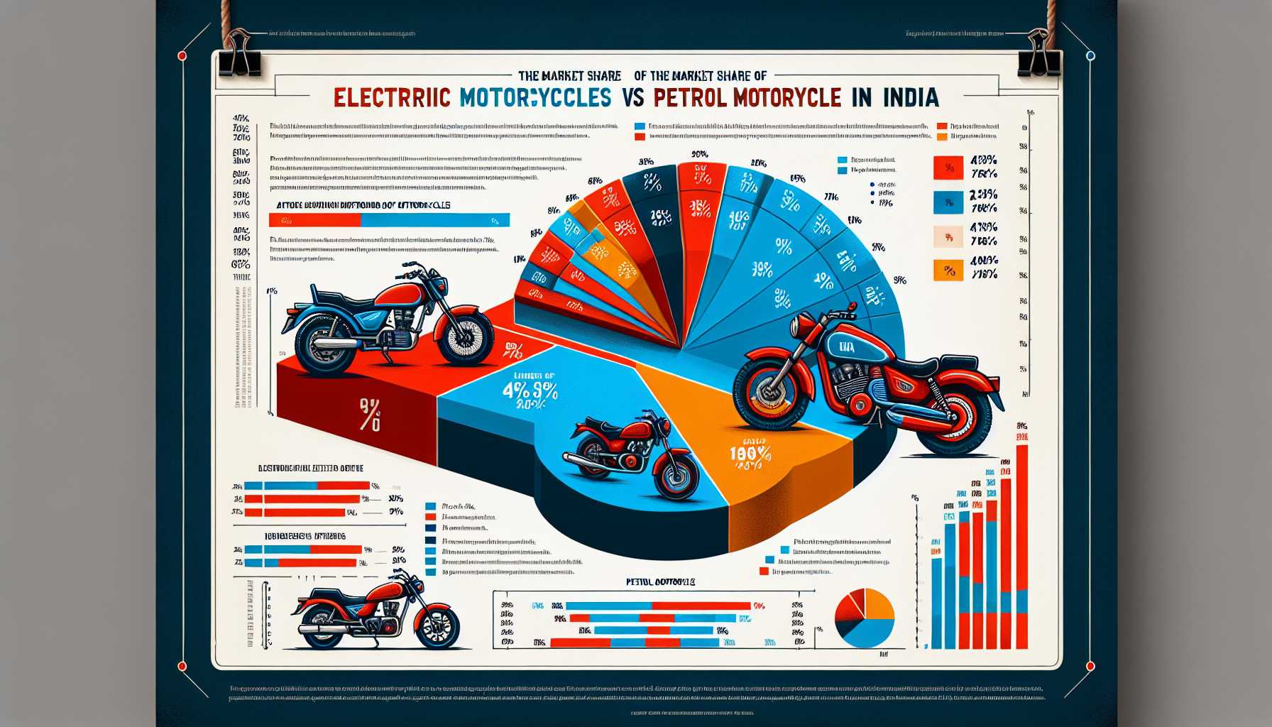 Market share of electric vs petrol motorcycles in India