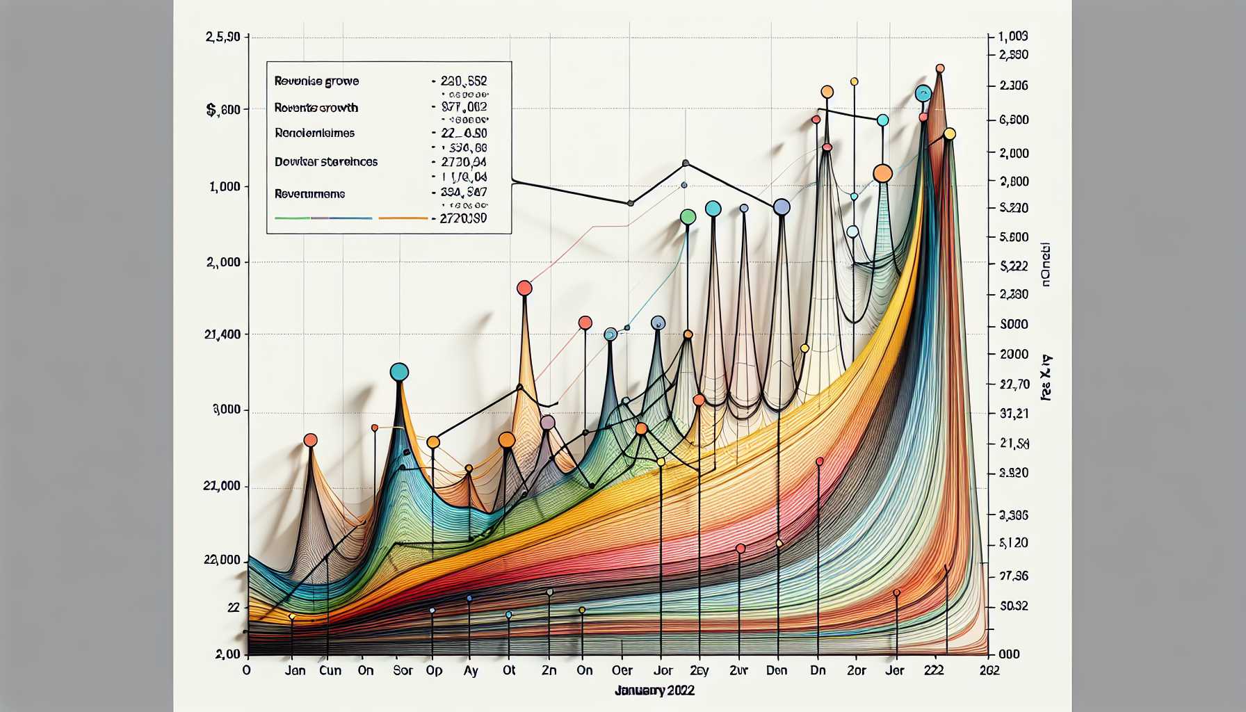 A graph showing the revenue growth of different Canadian tech startups in 2022.