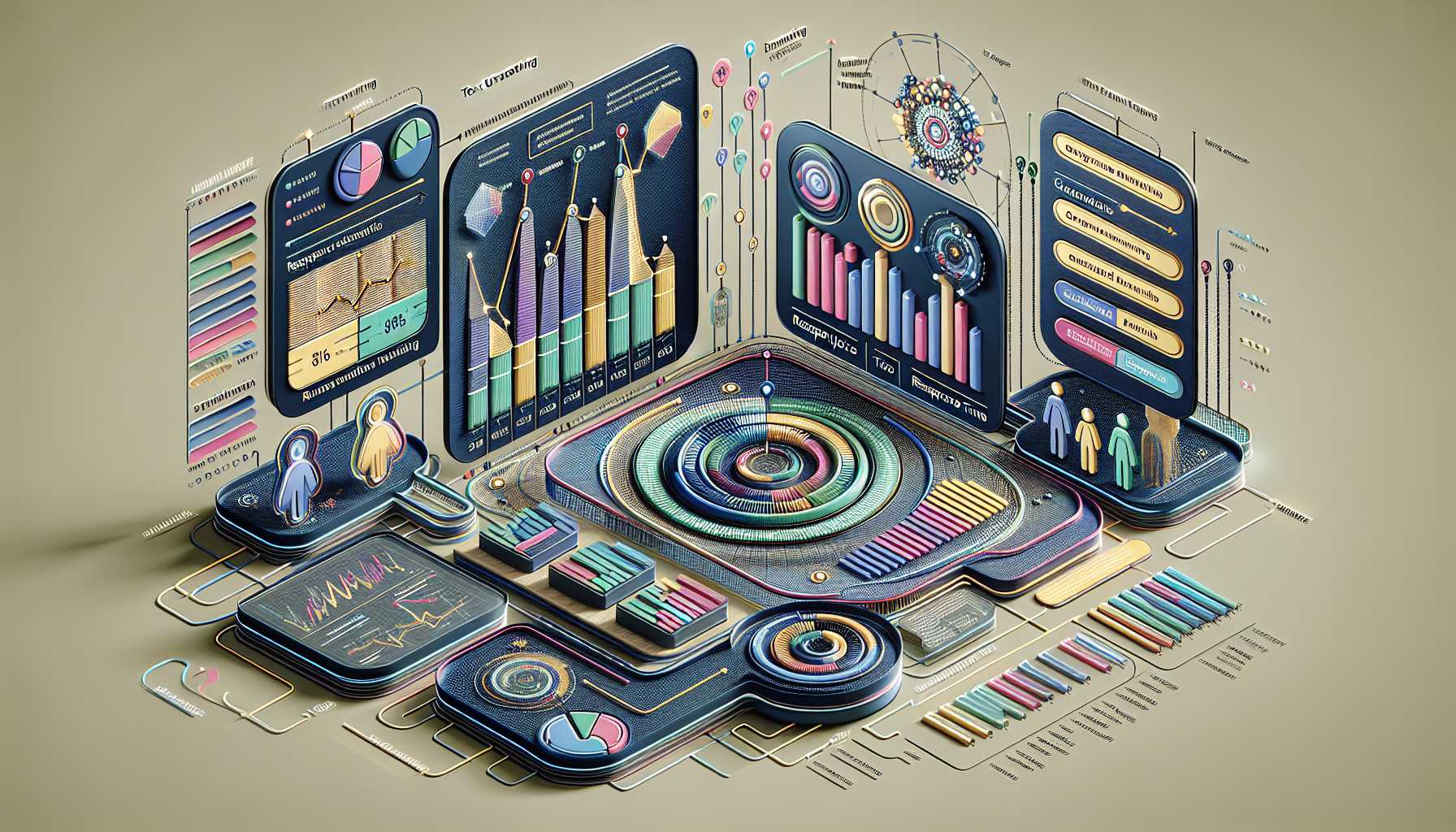 Complex chart with metrics for conversational AI