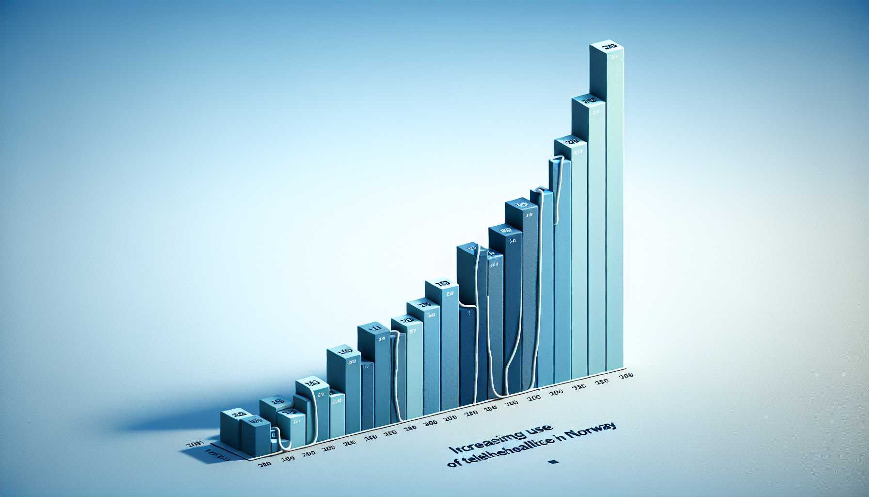 A graph showing the increasing use of telehealth services in Norway