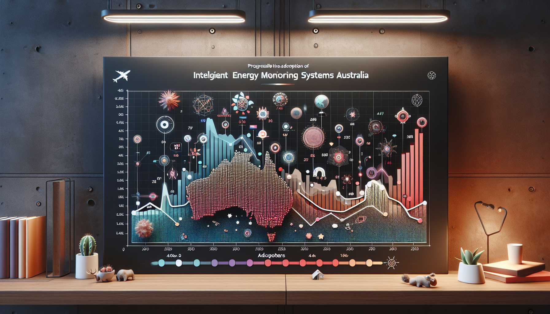 A graph showing the increasing adoption of smart energy monitoring systems in Australia.