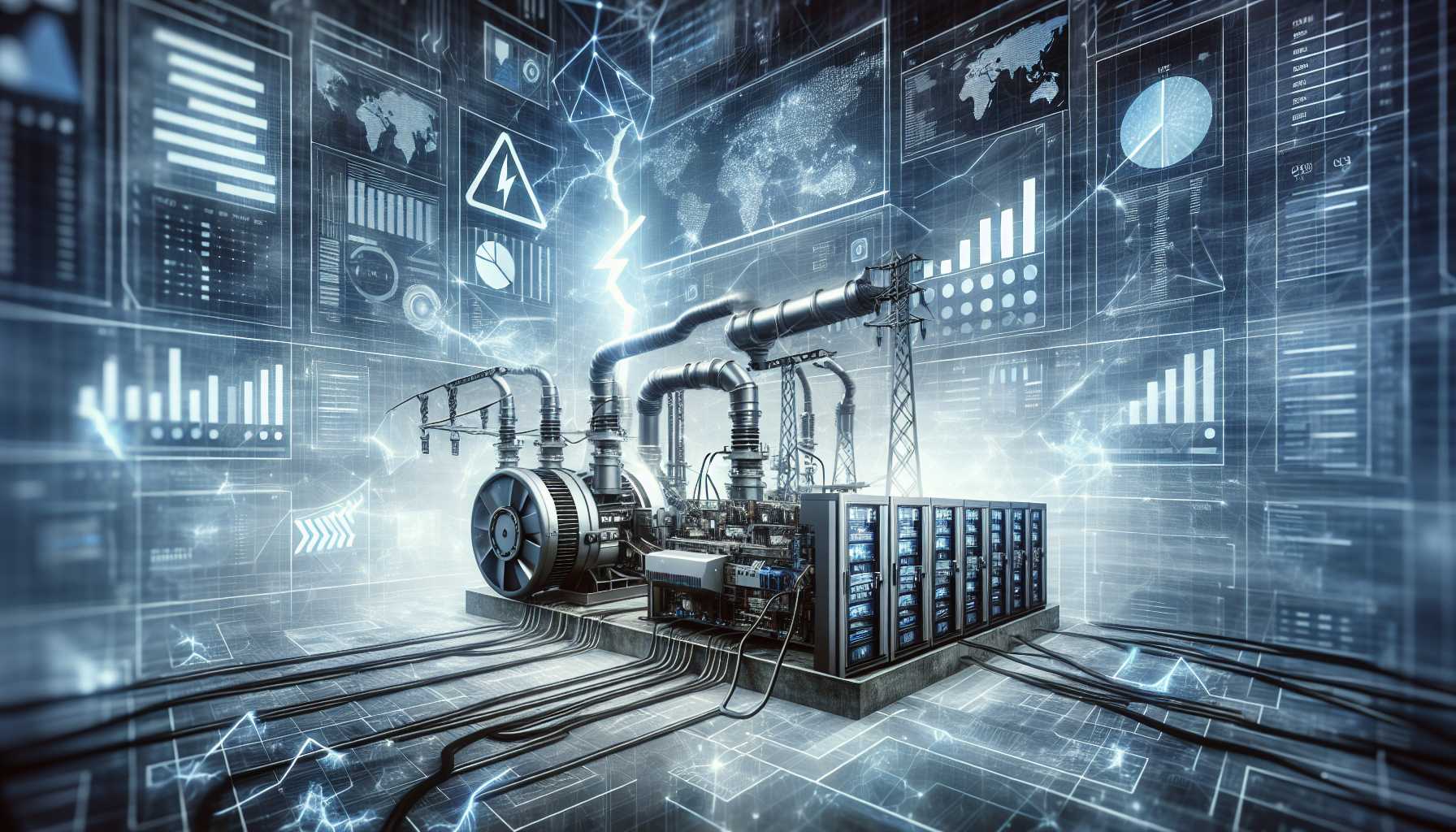 abstract representation of high-energy consumption in AI