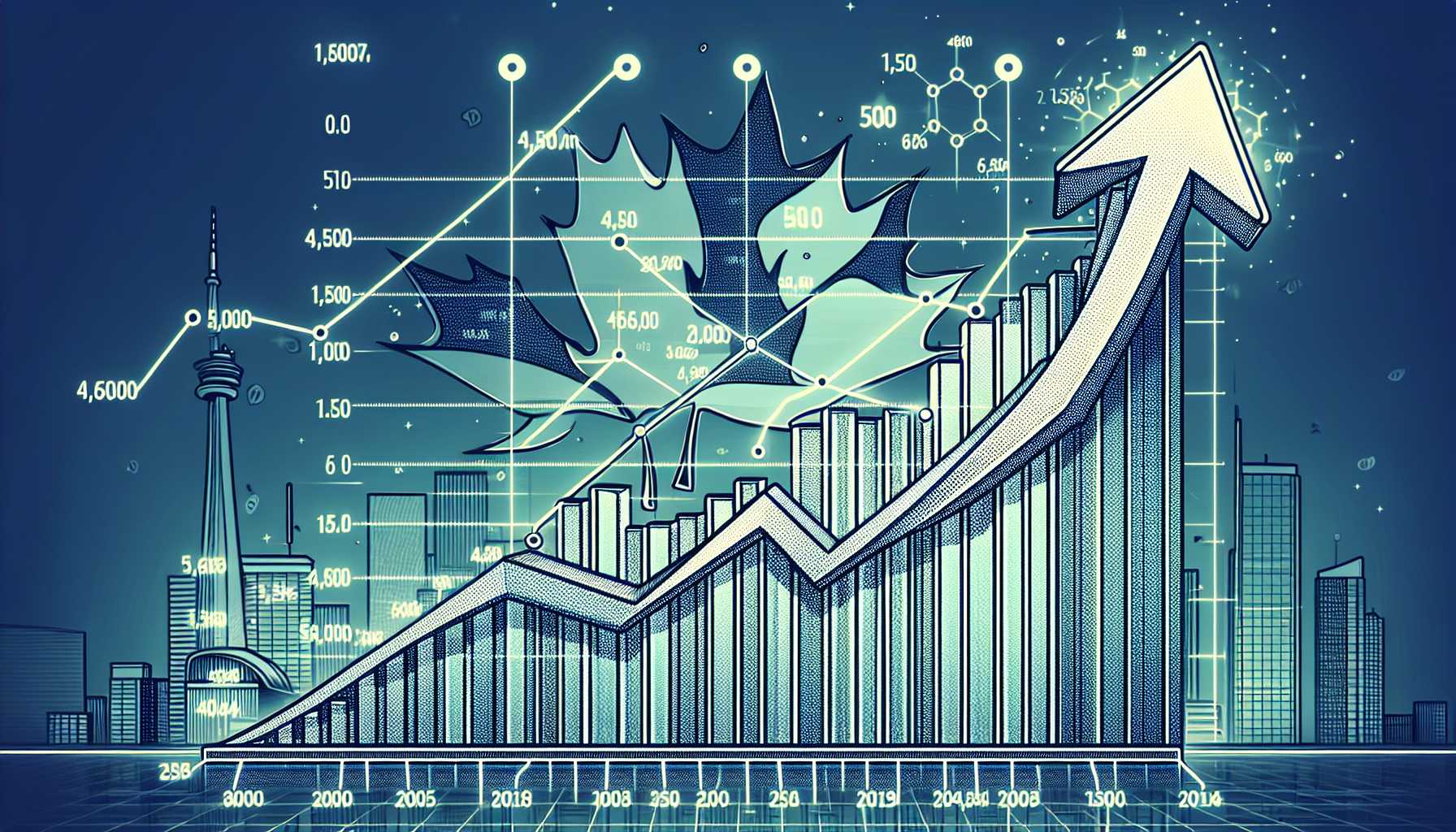 a graph showing the increase in the number of Canadians using digital platforms for financial investments