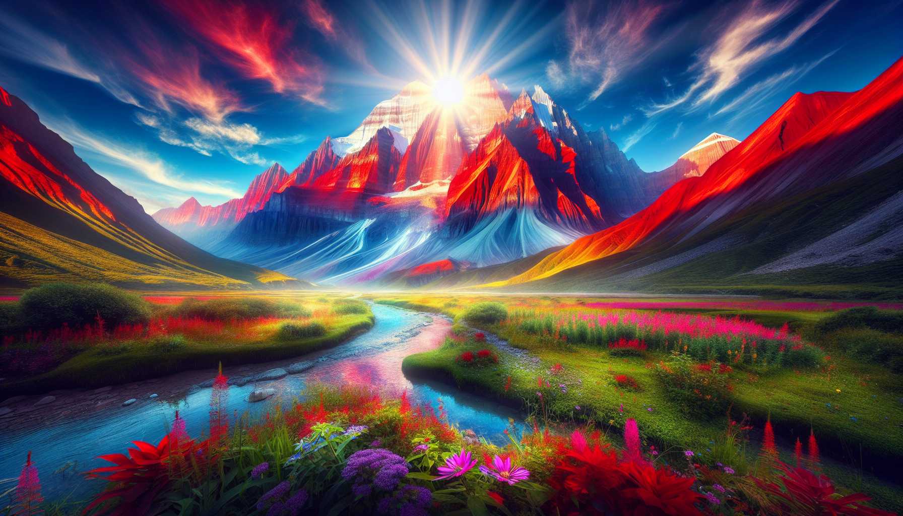 a red mountain