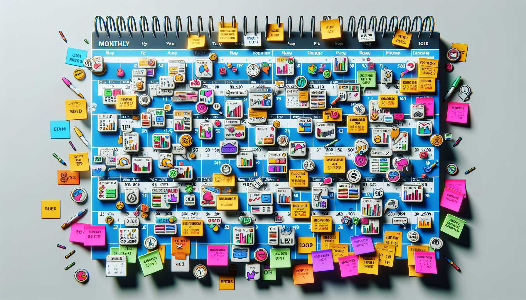 a calendar showing important dates with stock split announcements