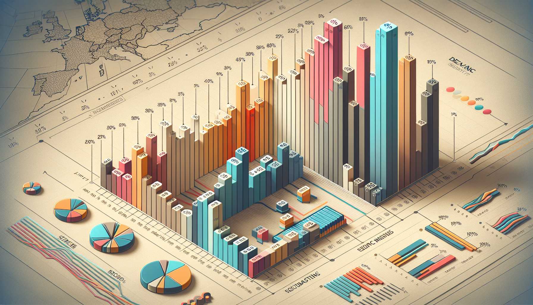 A graph showing the percentage of businesses in France using cloud-based accounting software