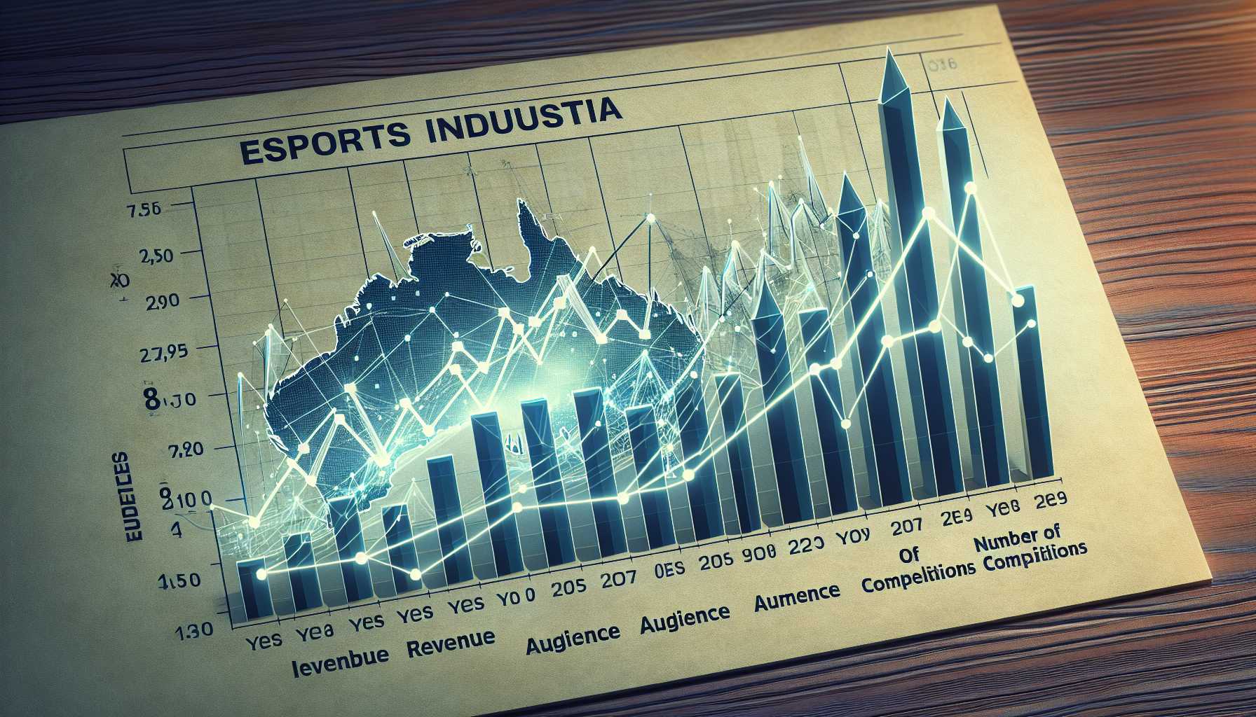 a graph showing the growth of the esports industry in Australia