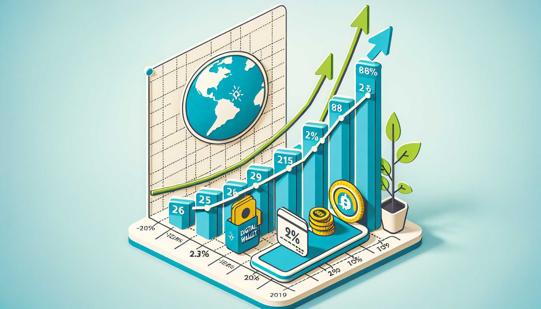 Graph showing the growth of digital wallet adoption in Brazil