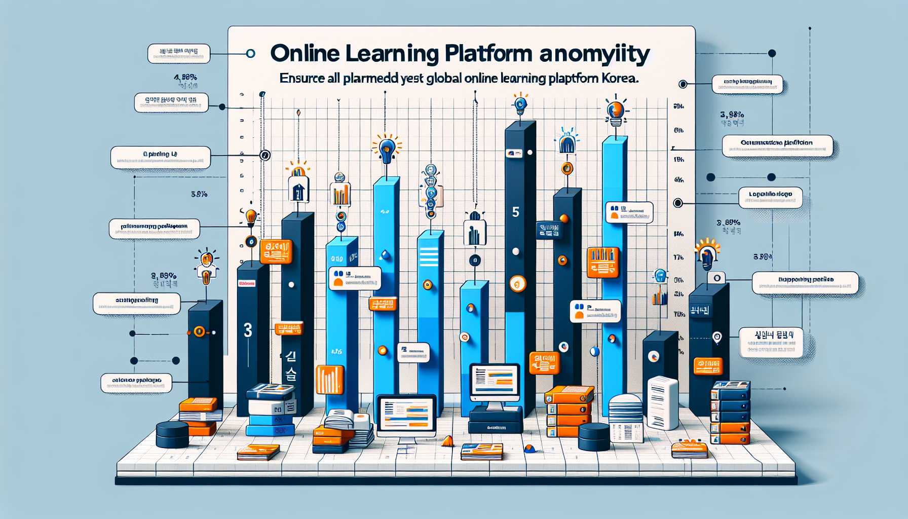 A graph showing Coursera as the leading online learning platform in South Korea with other platforms following behind