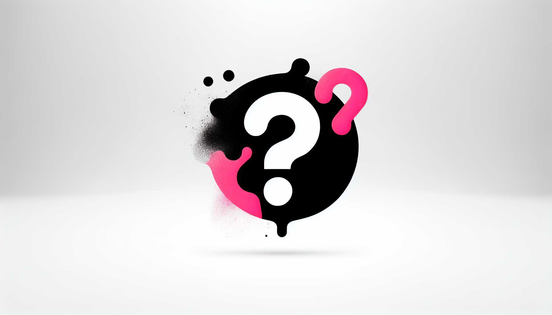 a TikTok logo with a question mark