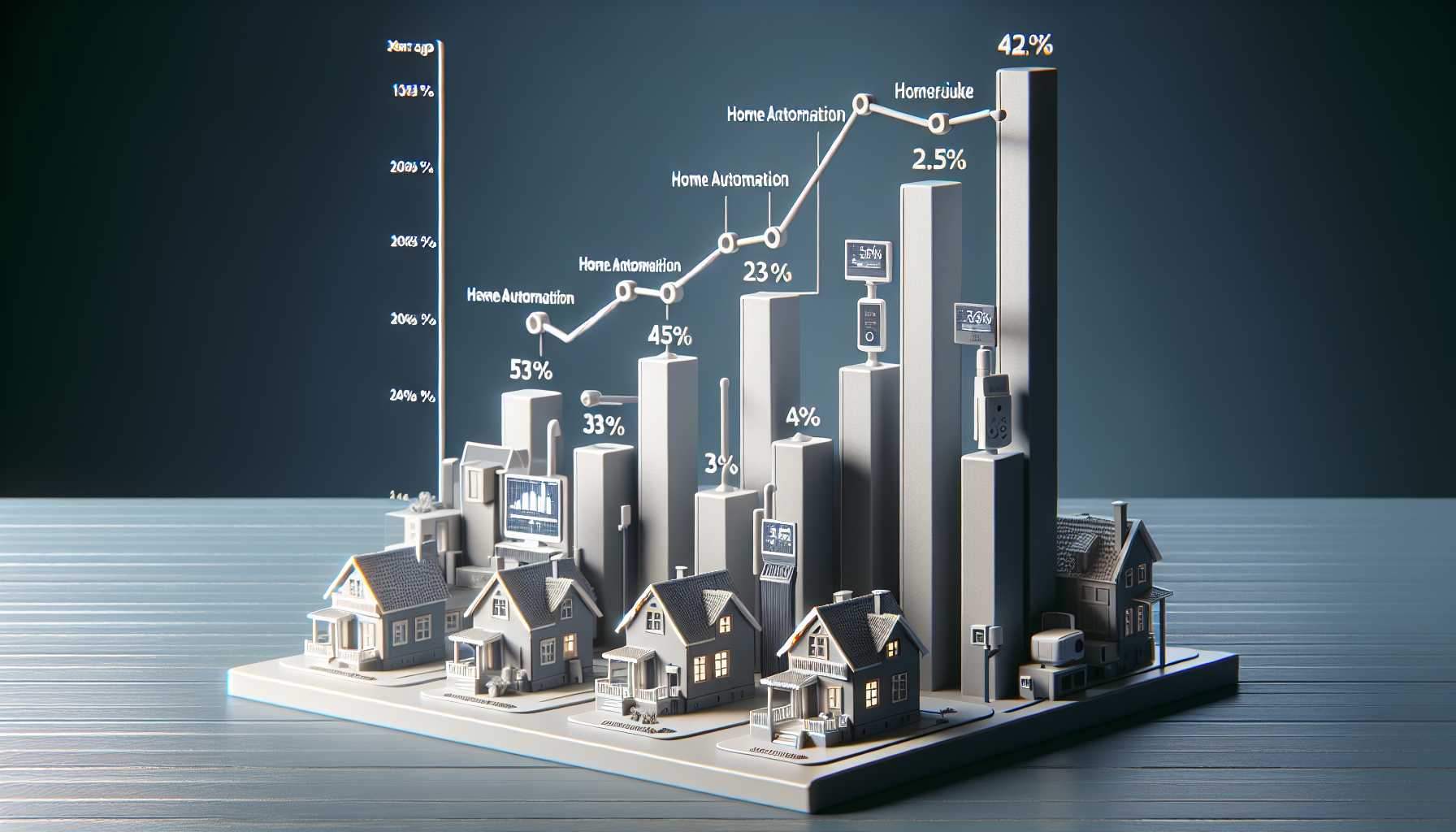 A graph showing the growth of home automation adoption in Sweden over the past five years.