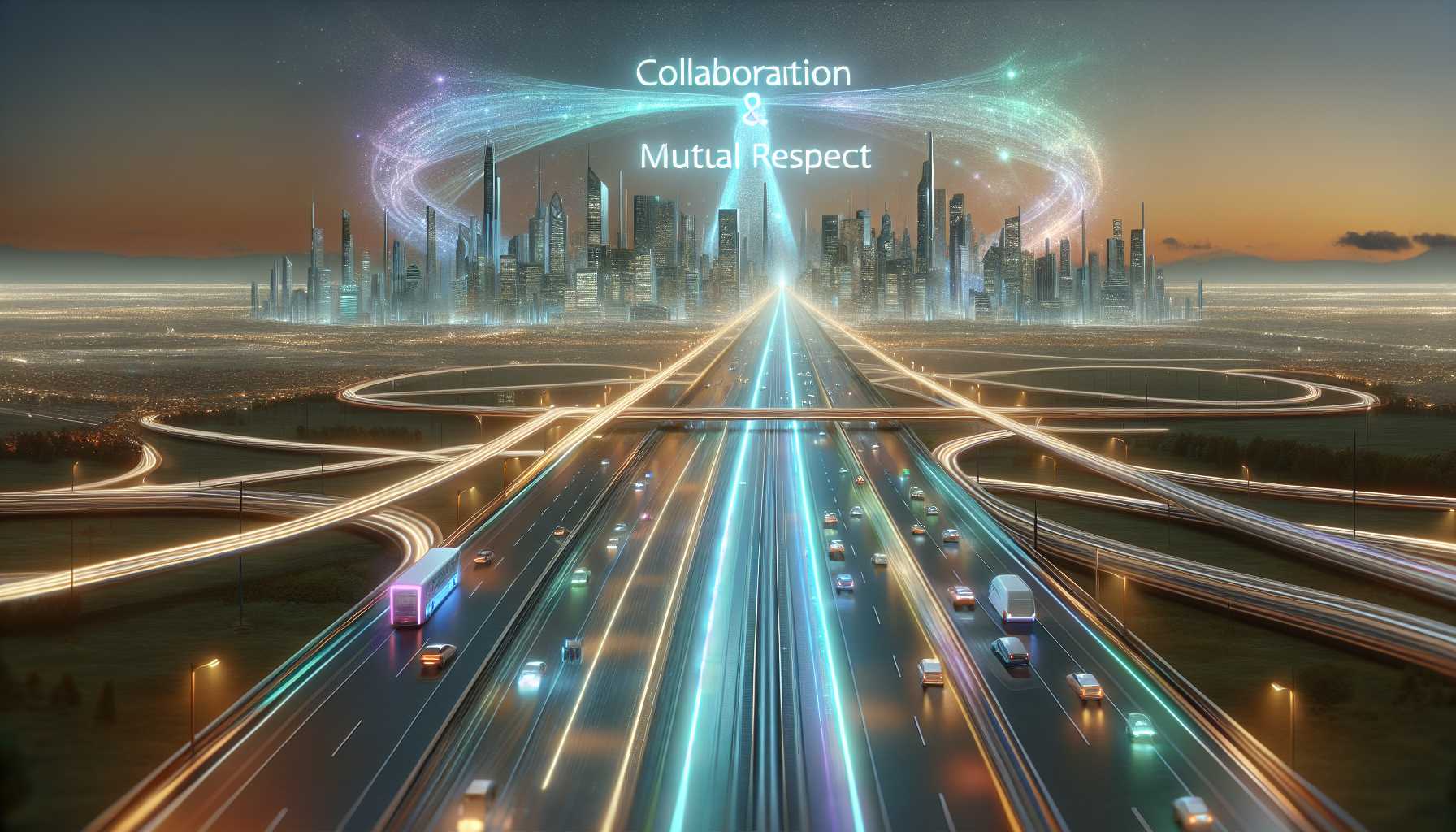 A futuristic road leading to collaboration and mutual respect