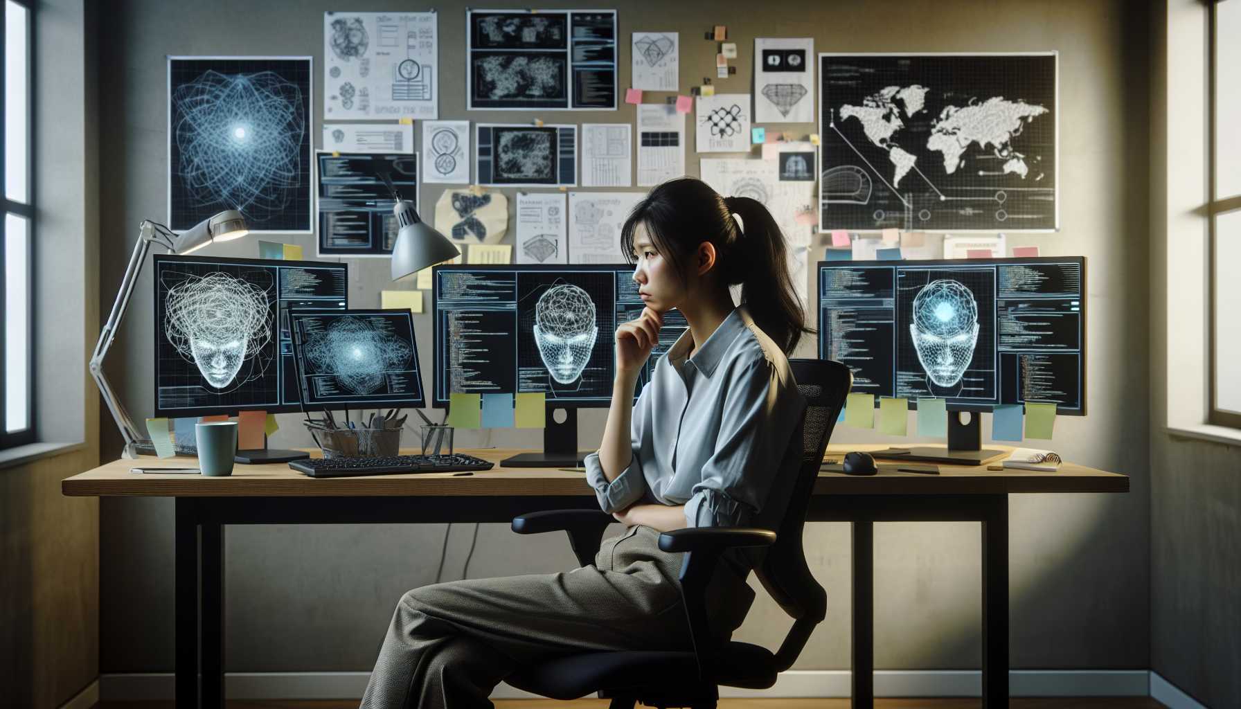 a tech professional contemplating various digital security and AI development scenarios